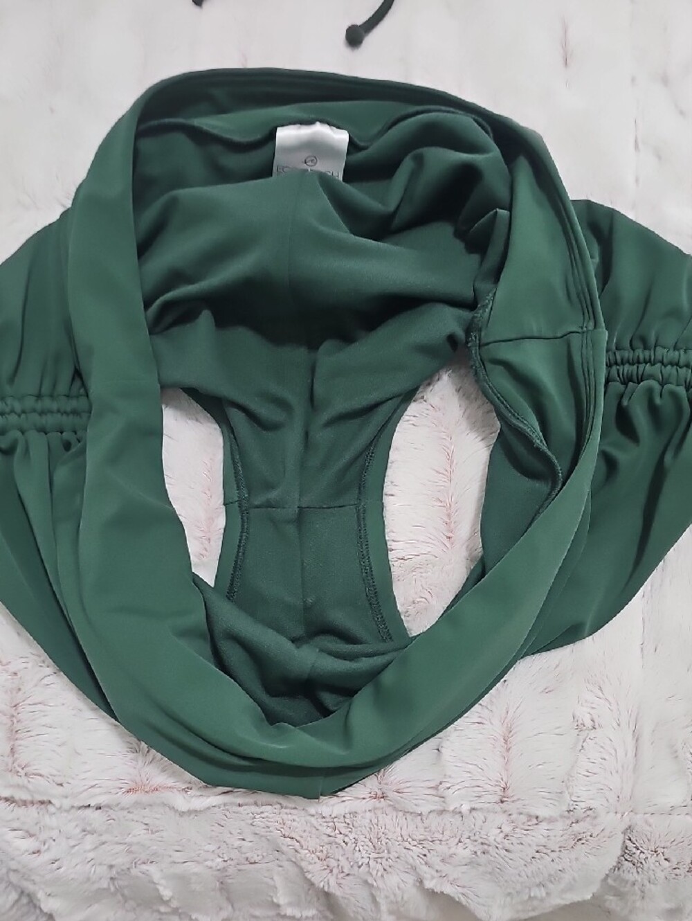 ECO BEACH Ruched Forest Green Two-Piece Swim Set, New never worn - Picture 7 of 10
